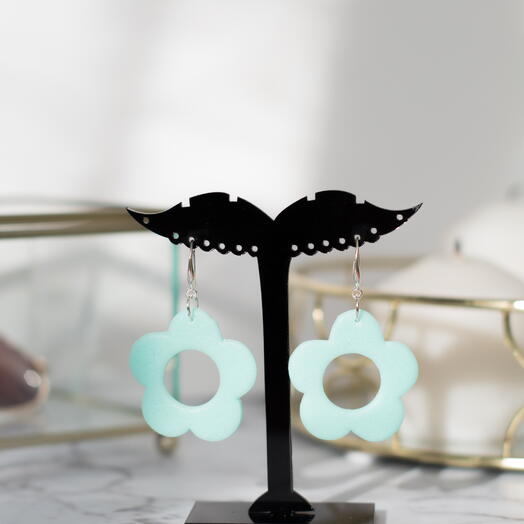 Серьги "Мятные цветы"