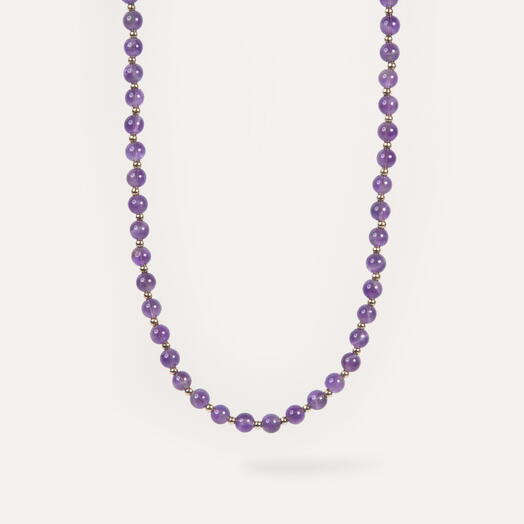 Чокер ожерелье Самшит Аметист 14K 45 см (CHO1045)