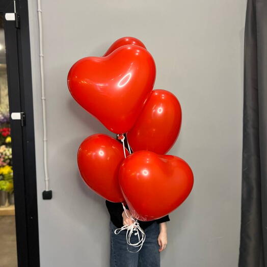 5 воздушных латексных шаров