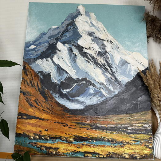 Картина горы акрилом 50*60 см