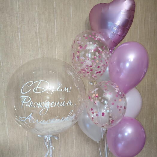 Розовые шары нежные для девочки