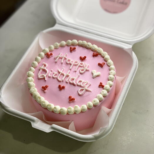 Розовый бенто «Happy Birthday