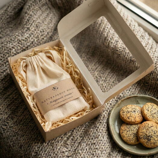 Мыло ручной работы «Минадальное печенье»