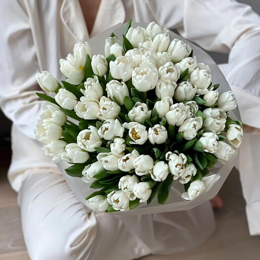 Buquê de tulipas brancas