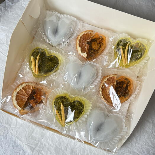 Набор чайных бомбочек из зеленого чая улун (молочный, апельсиновый, манго)