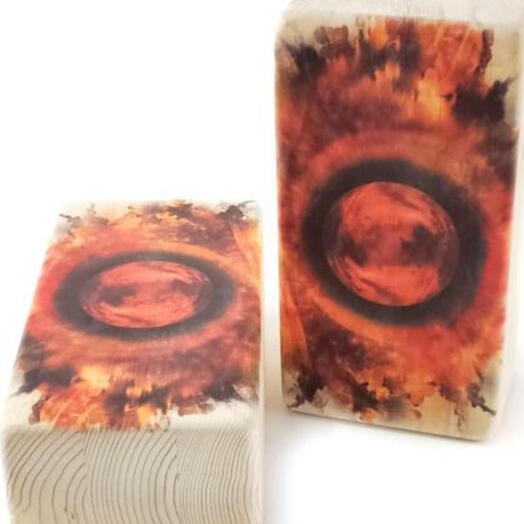 Деревянный опорный блок, кирпич для йоги Fire Elements Collection BODHI