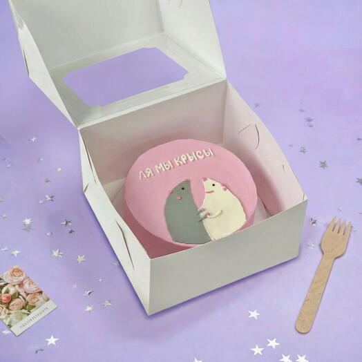 Pastel de cumpleaños de Bento para una amiga "dos Ratas"