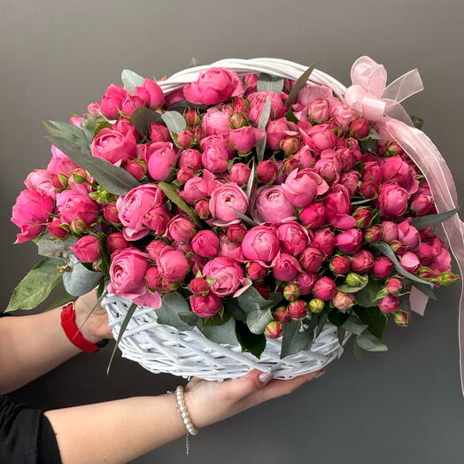 Корзина с цветами Silva pink fl