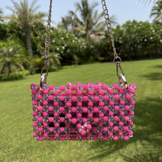 Мини сумочка для телефона с хрусталем