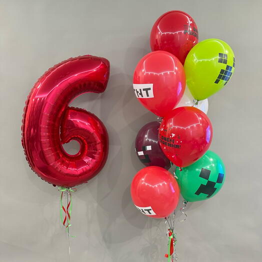Шары на день рождения, 6 лет