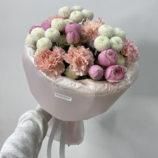 Букет «Карамель» с пионовидными розами🎀 Bloom room: большой выбор букетов в профиле магазина