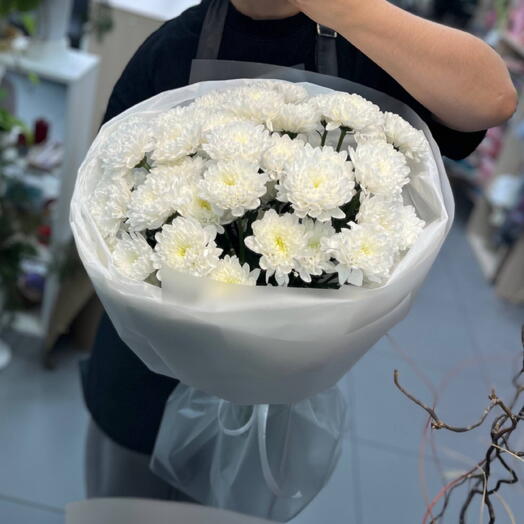 Монобукет из 7 кустовых хризантем Алтай