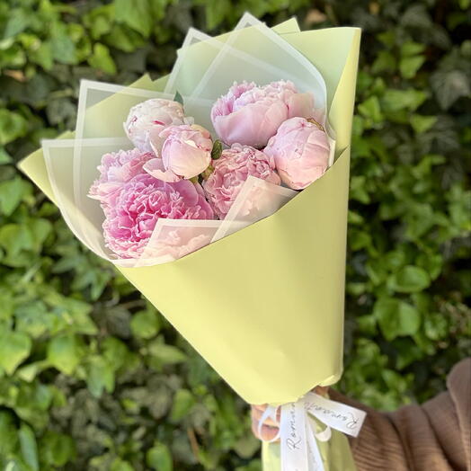 Букет розовых ароматных пионов 💖