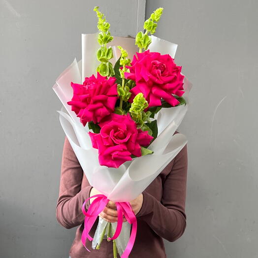 Авторский букет с французской розой 💖