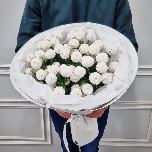 Сортовая хризантема в дизайнерской упаковке