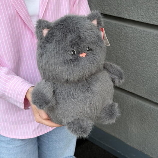 Мягкая игрушка серый кот