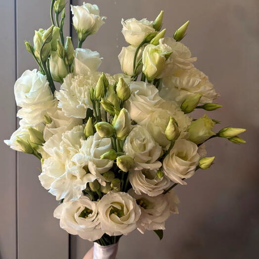 Свадебный  букет с эустомой💐