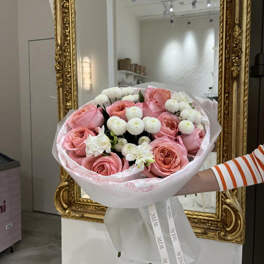 Нежный трио букет для любимой 🌸🩷