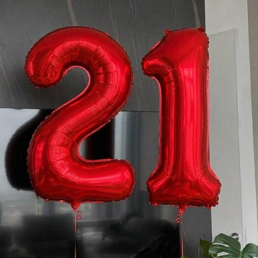 Шар фольгированный цифра «21»