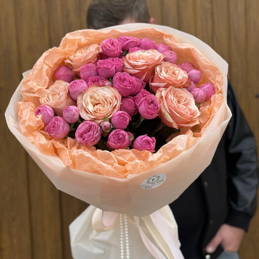 Букет пионовидные розы 🌸🩷