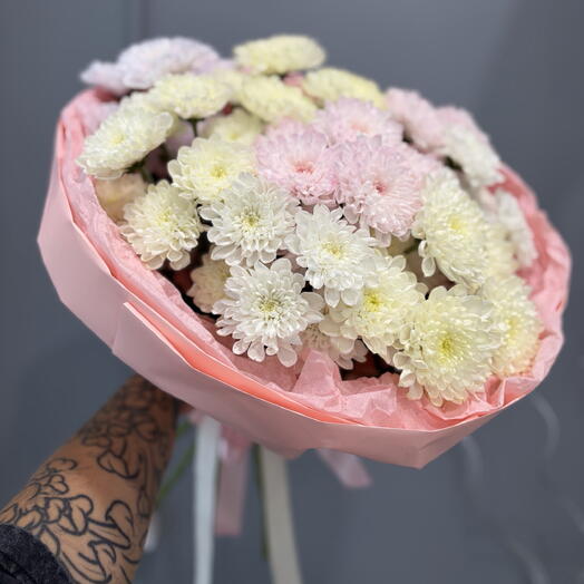 Трендовое облачно разноцветных хризантем 💓💛🌸
