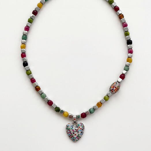 Колье SERDCE color silver
