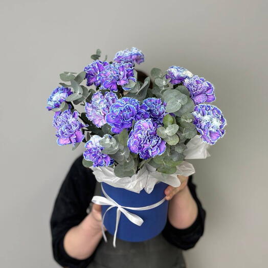Космическое Мерцание 💙 / Диантусы 13 шт и эвкалипт