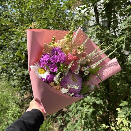 Летний и Яркий букет 🩷с Флоксами и Ромашкой💝