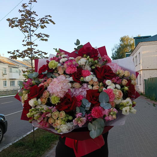 Букет-гигант Малиновый закат