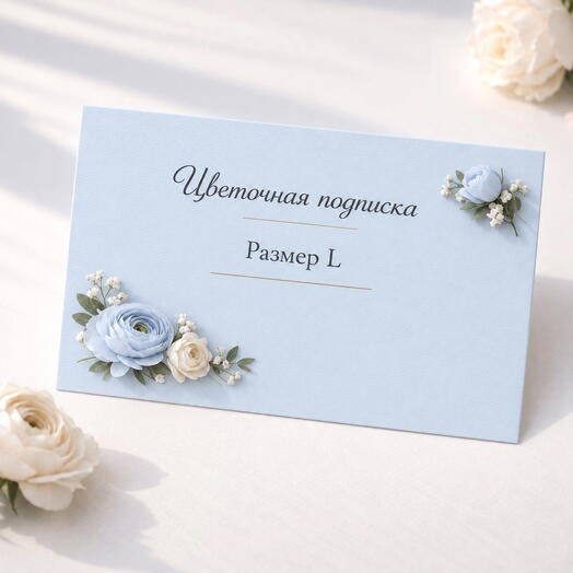 Сертификат на цветочную подписку L