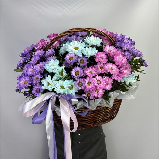 Корзина Микс ромашек🌸