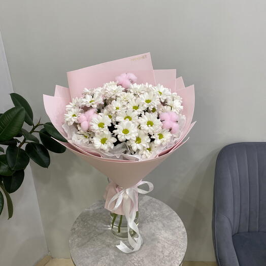 Монобукет розовых ромашек 🌸