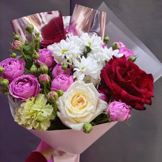 Букет с розой ред пантер 💐