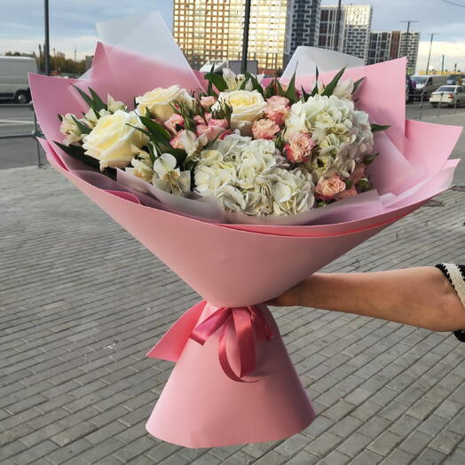 Букет розовый зефир