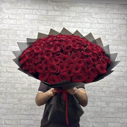 Большой букет красных роз 60см 🌹🌹🌹