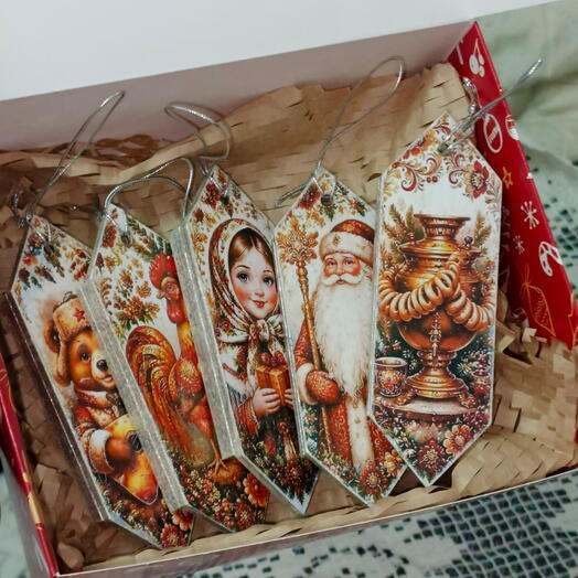 Елочные игрушки Конфеты в русском стиле