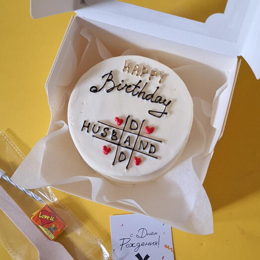 Бенто-торт Happy birthday, husband and dad, на день рождения папе, отцу, дедушке, мужу
