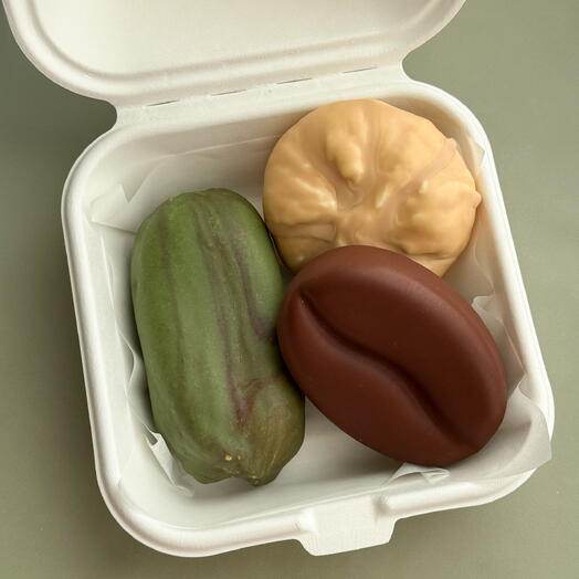 Корпусные десерты 3 вкуса фисташка кофе попкорн
