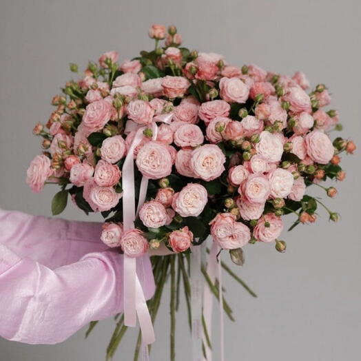 Пионовидные розовые розы 🌸