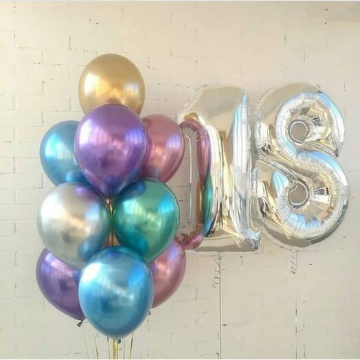 Связка шаров "18-летие"