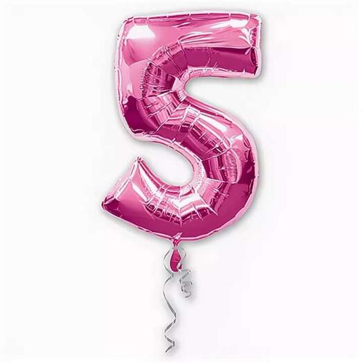Foil ball "Digit 5"