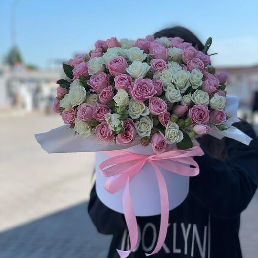 Цветы в коробке микс