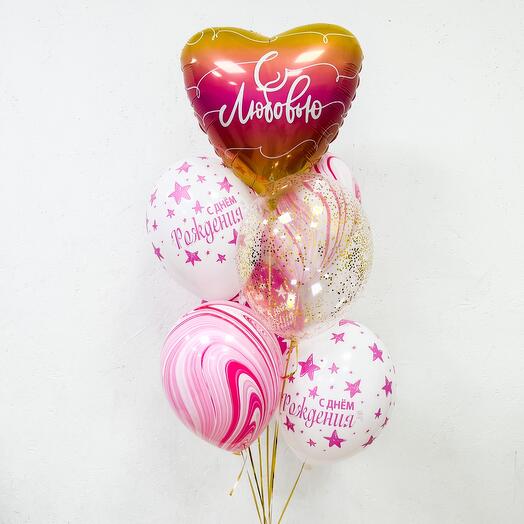 Fuente de 7 bolas "Con amor"