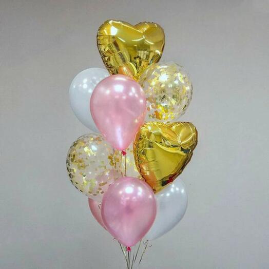 set of delicate pink