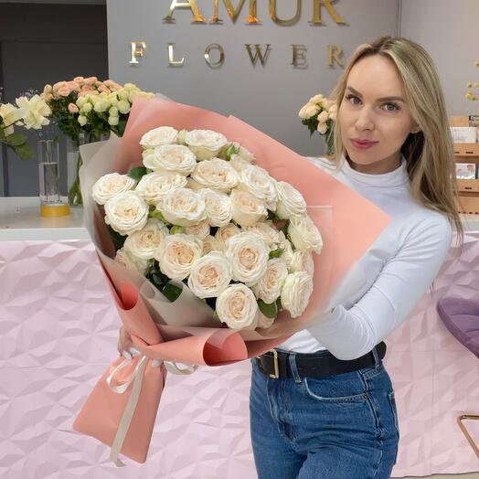 Rosas de arbusto cremosas 😌