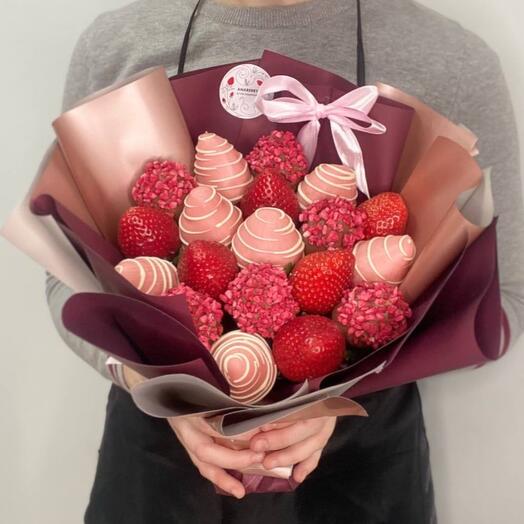 Strawberry bouquet "Strawberry hello" size S