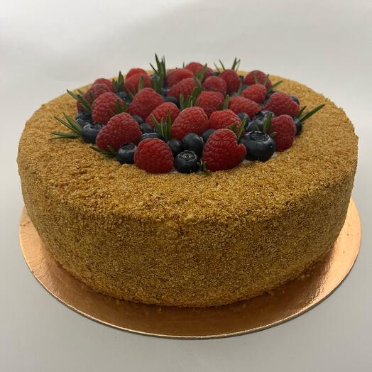 Pastel de miel clásico para una gran empresa