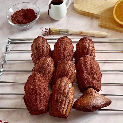 Magdalena chocolate-naranja pastel 5 piezas