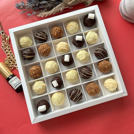 50 trufas hechas a mano con sabores para elegir