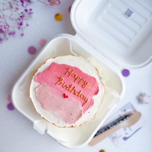 Pastel de cumpleaños feliz ceto-Bento, sin azúcar, sin gluten